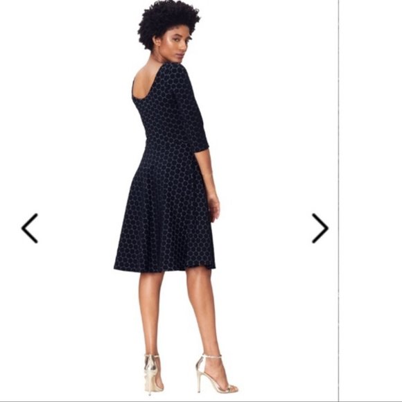 🖤LEOTA🖤WYATT TONAL CIRCLE FIT AND FLARE DRESS🖤 - Picture 4 of 12